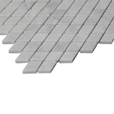 Carrara White Italian Marble Diamond Mosaic Tile Honed