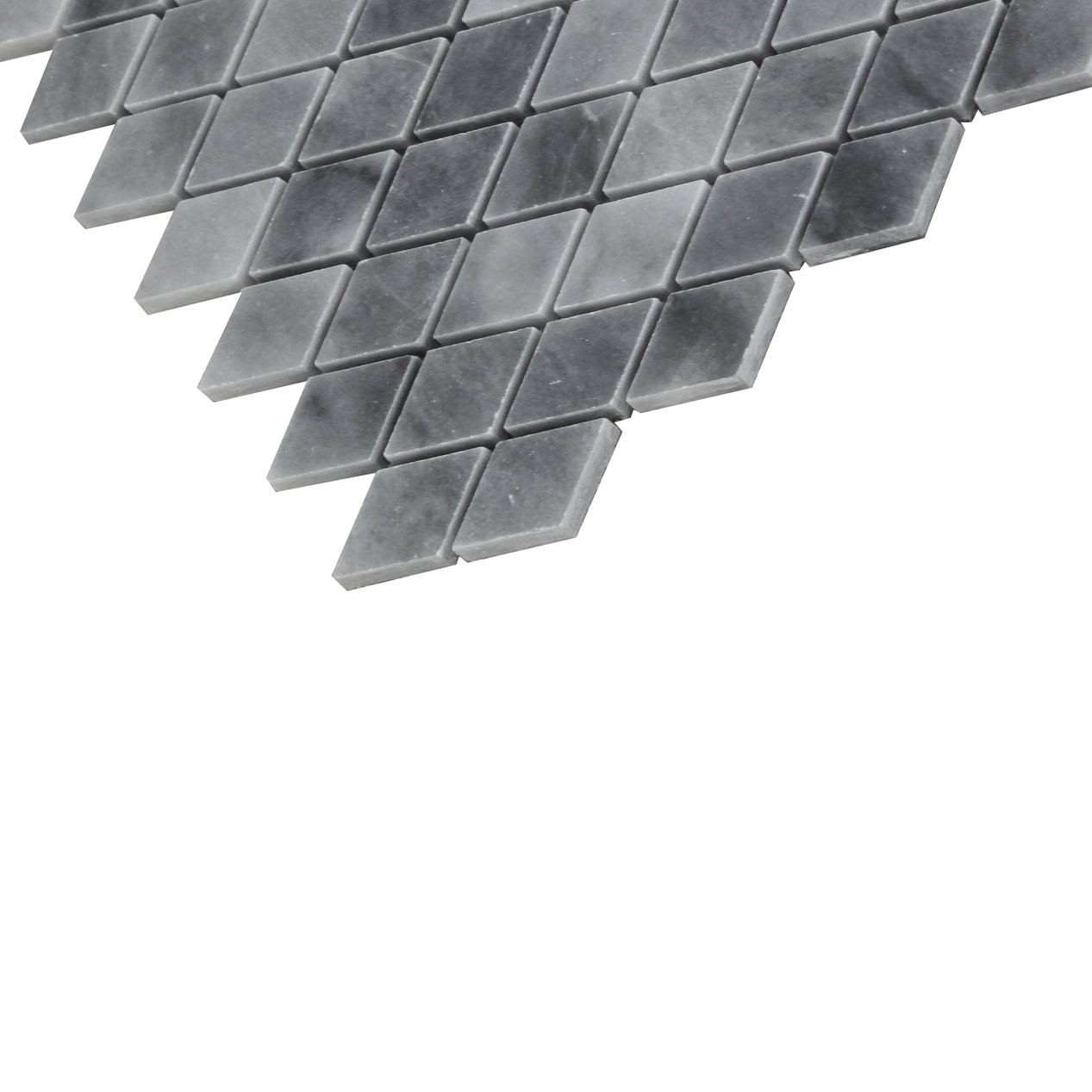 Bardiglio Gray Marble Diamond Mosaic Tile Polished