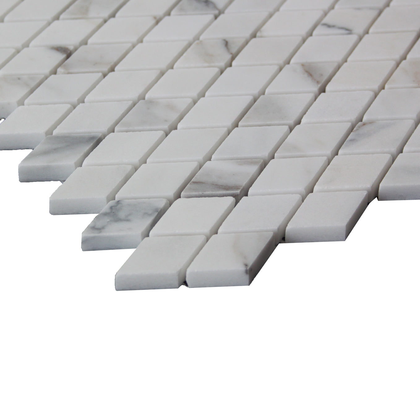 Calacatta Gold Italian Marble Diamond Mosaic Tile Honed