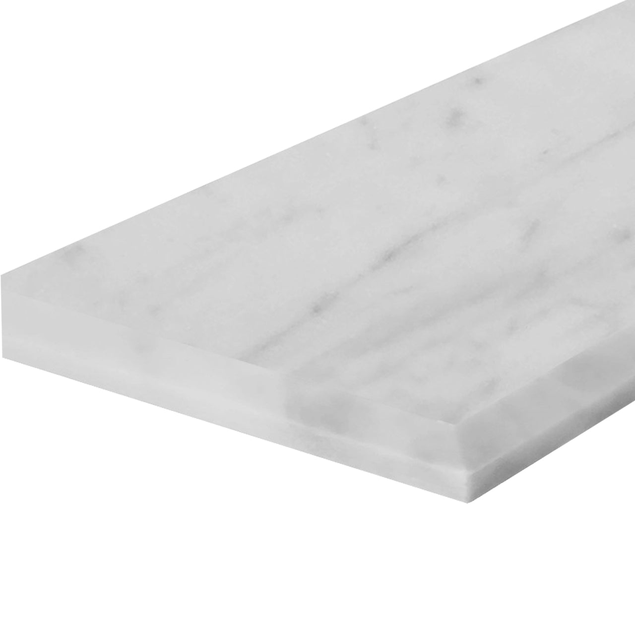 Carrara White Italian Marble 6" x 12" Wide Beveled Subway Tile Polished