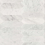 3x12 Carrara White Picket Honed Mosaic Tile