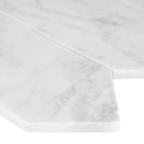 3x12 Carrara White Picket Honed Mosaic Tile