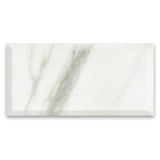 6x12 Calacatta Gold Italian Marble Wide Bevel Subway Tile Honed