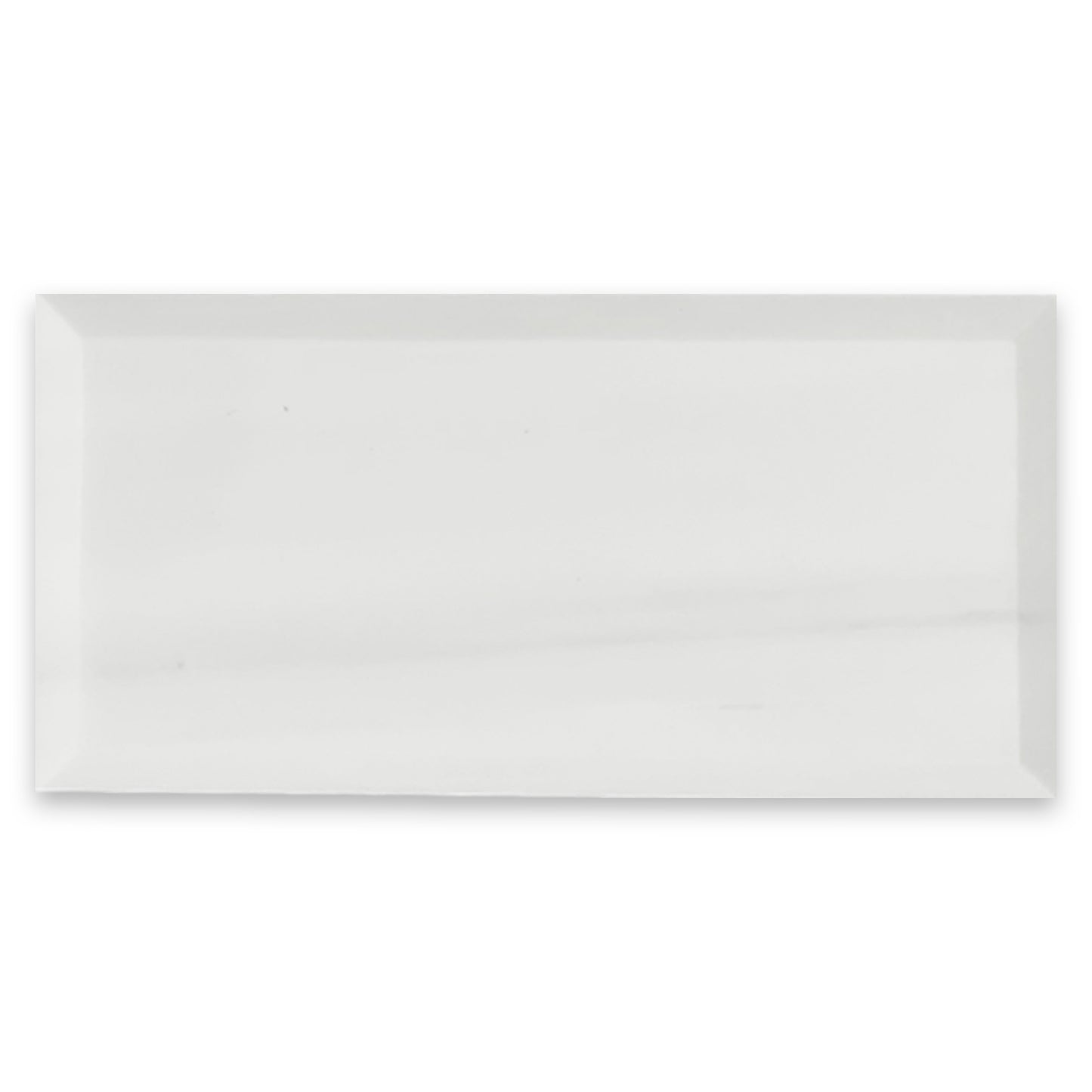 3x6 Bianco Dolomite Marble Wide Bevel Subway Tile Honed