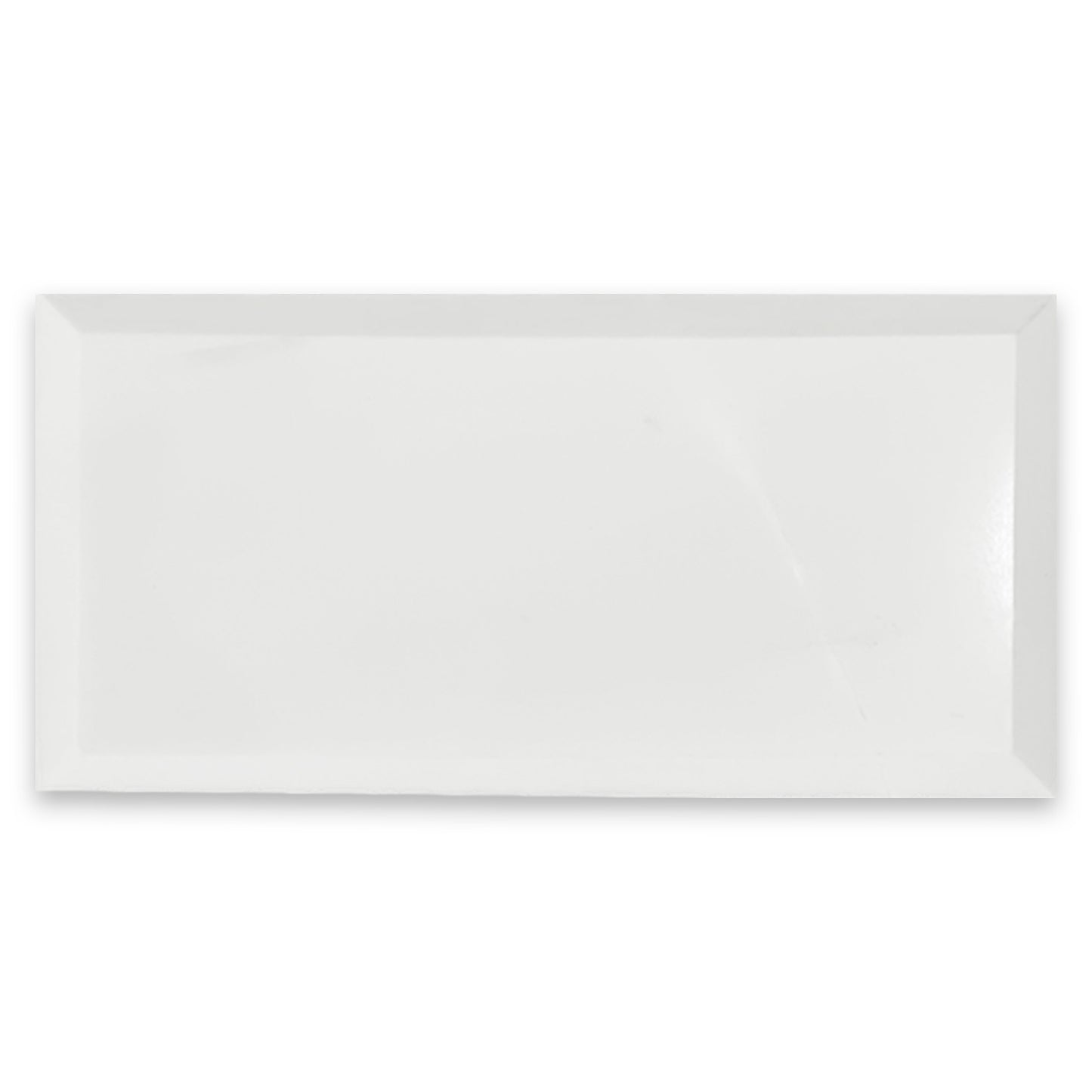 3x6 Bianco Dolomite Marble Wide Bevel Subway Tile Polished