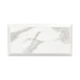 3x6 Calacatta Gold Italian Marble Subway Tile Wide Beveled Polished
