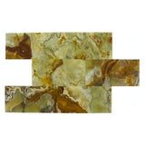 3x6 Green Onyx Polished Subway Tiles