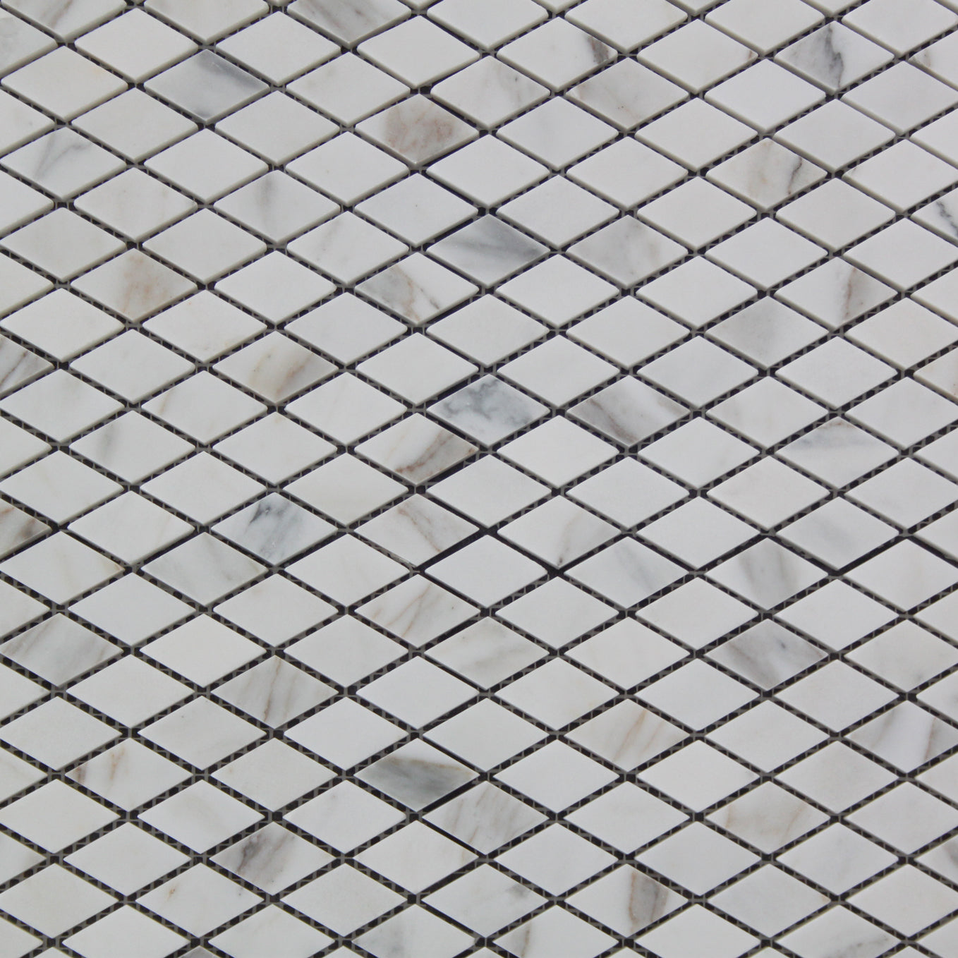 Calacatta Gold Italian Marble Diamond Mosaic Tile Honed