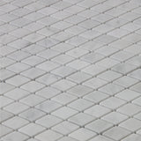 Carrara White Italian Marble Diamond Mosaic Tile Honed