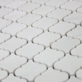 Bianco Dolomite Marble Mini Arabesque Baroque Lantern Mosaic Tile Polished