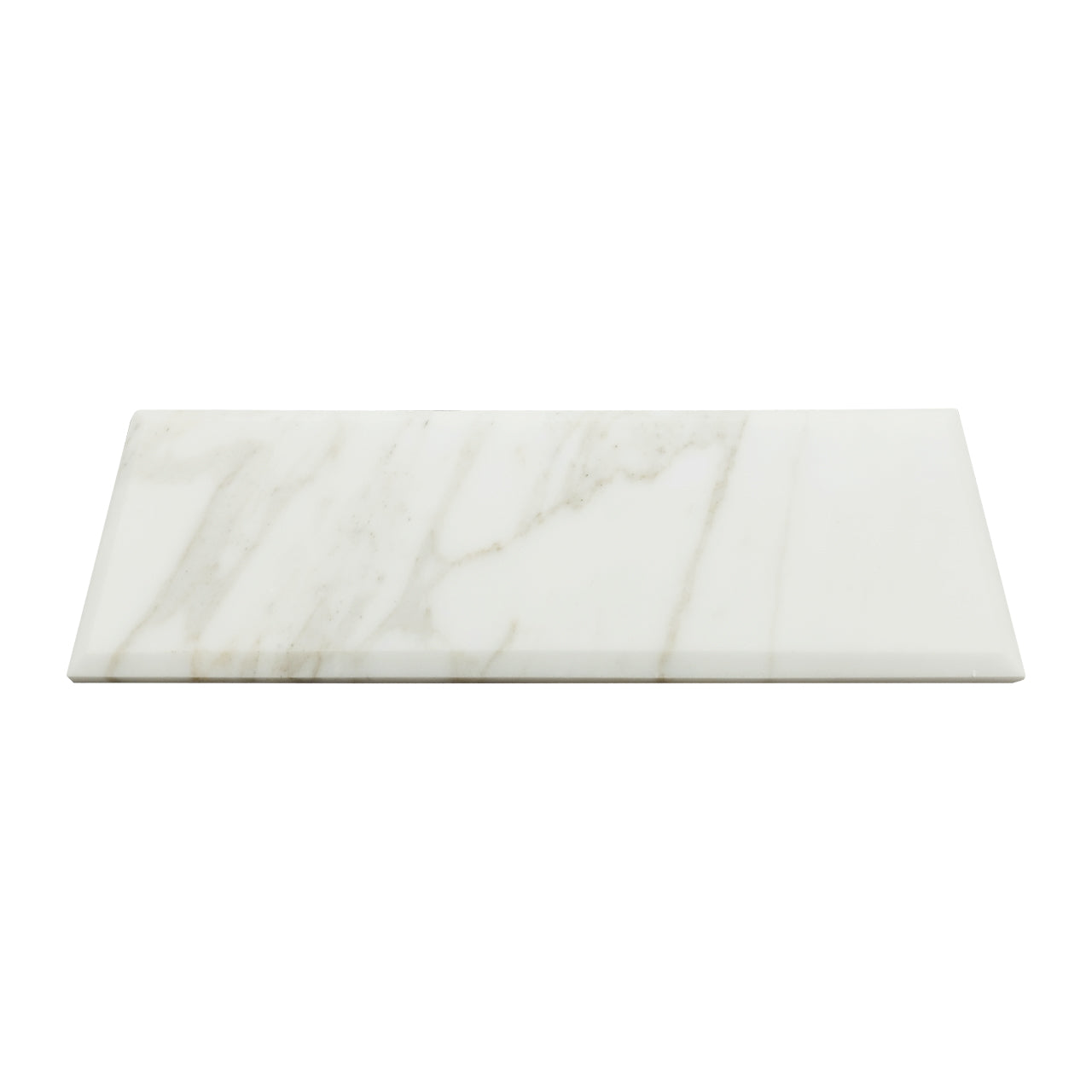 4x12 Calacatta Gold Italian Marble Wide Bevel Subway Tile Honed