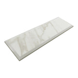 4x12 Calacatta Gold Italian Marble Wide Bevel Subway Tile Honed