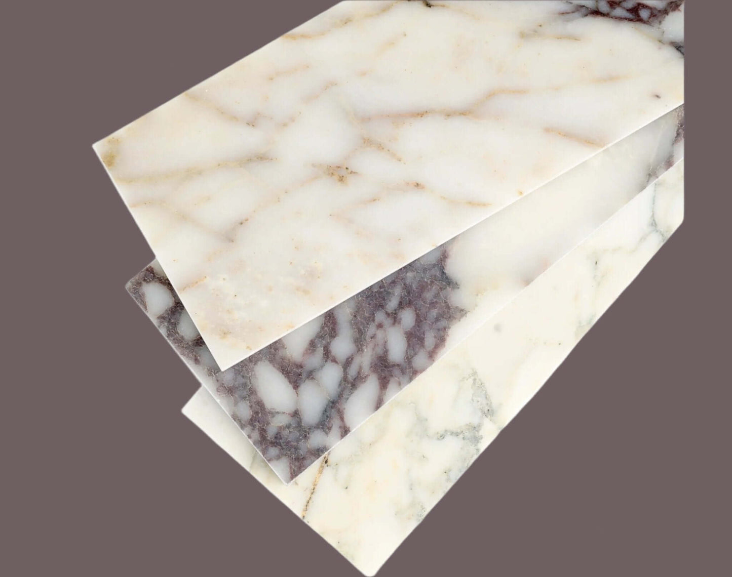 4x12 Calaacatta Violet Purple Marble Tile