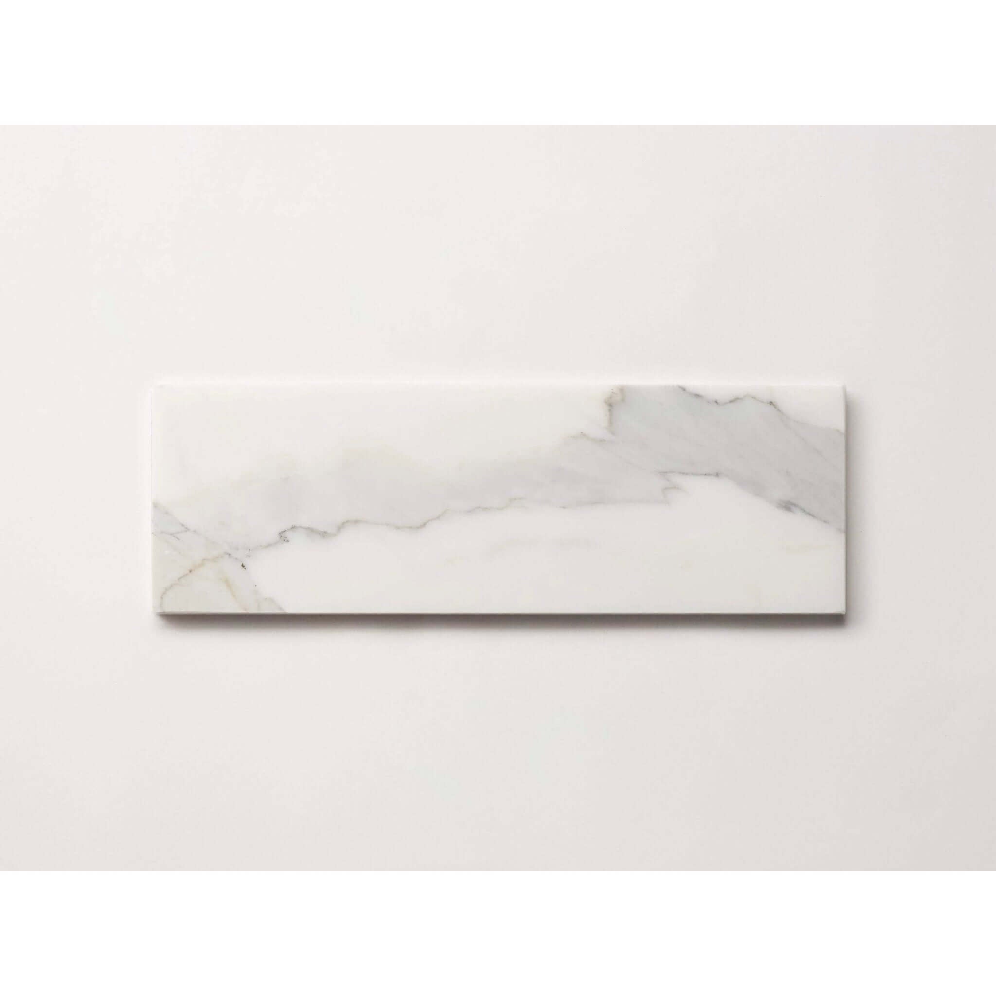 4X12 Tuscan Calacatta Subway Tile, Italian Marble