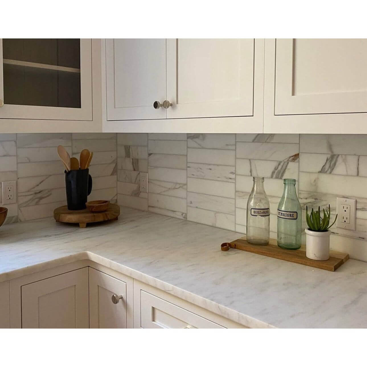 4X12 Tuscan Calacatta Subway Tile, Italian Marble
