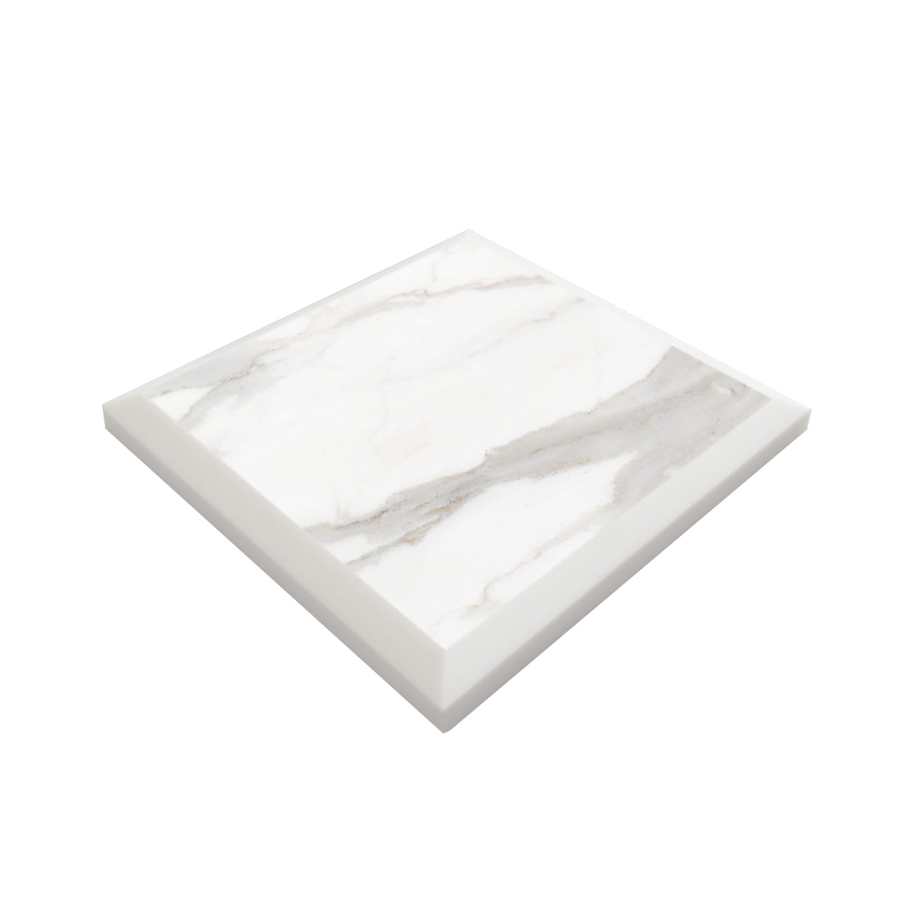4x4 Calacatta Gold Italian Marble Subway Tile Wide Beveled Honed