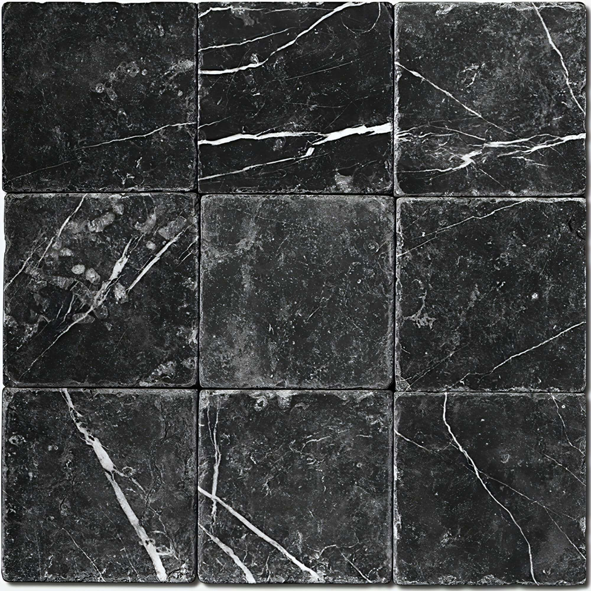 4x4 Nero Marquina Tumbled
