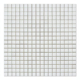 5/8x5/8 Thassos White Marble Mosaic Tile from Greece
