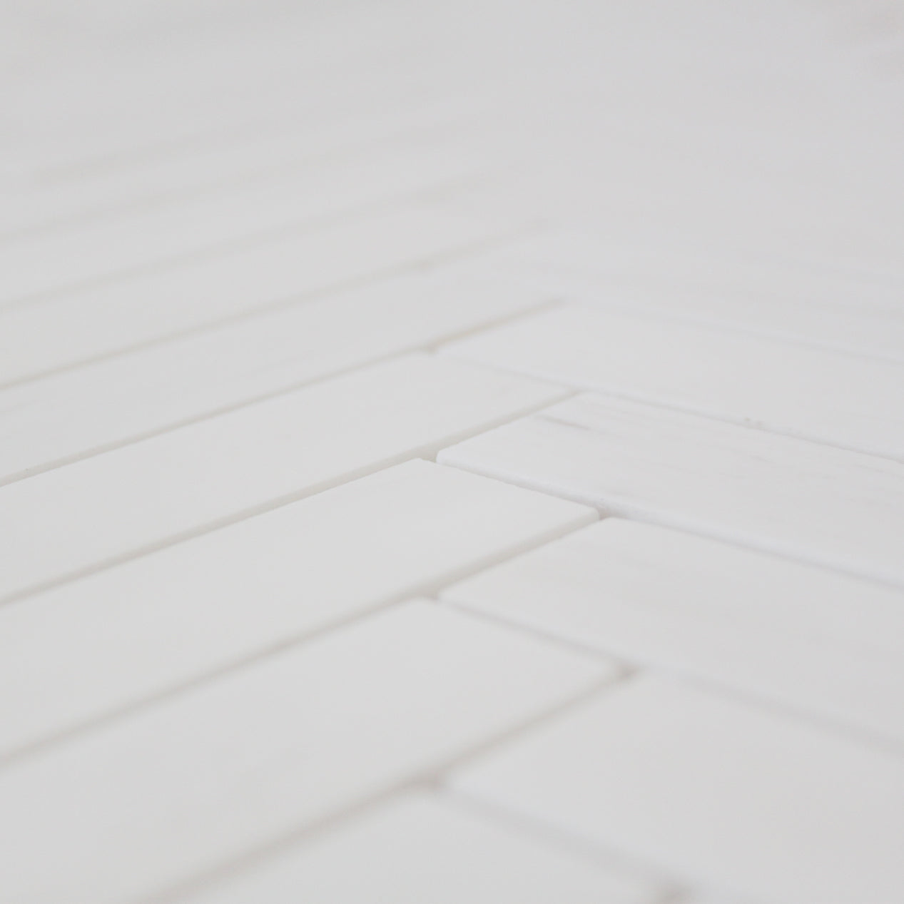 Bianco Dolomite Marble 1x4 Herringbone Mosaic Tile Honed