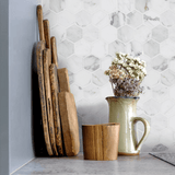 6” Tuscan Calacatta Oro Hexagon Mosaic Tile 3/8