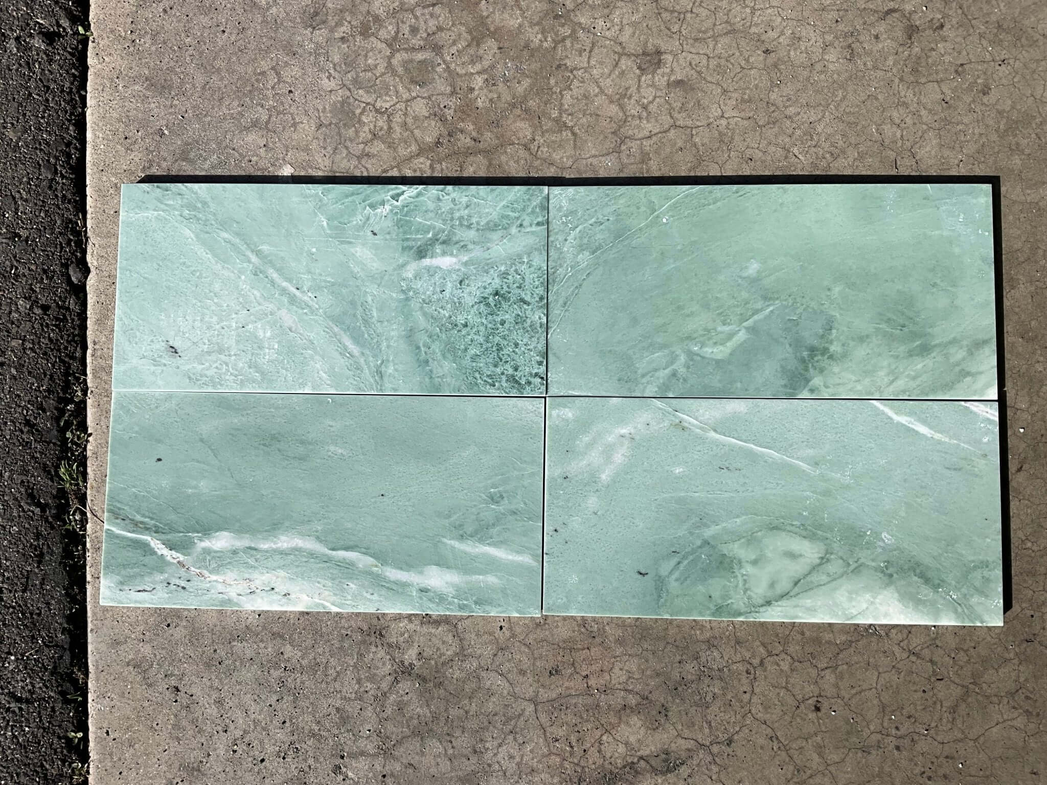 6" X 12" Ming Green Marble Tile