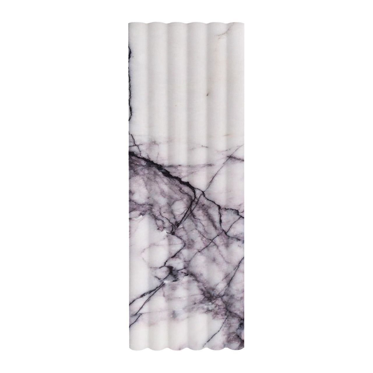 Lilac Marble 6x24 Flute 3D Dimensional Tile Polished