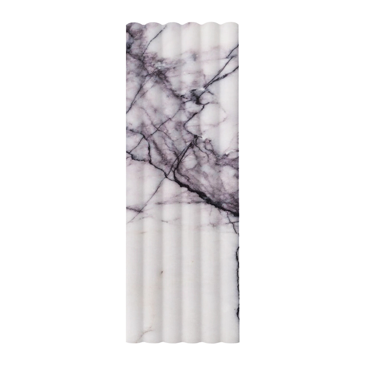 Lilac Marble 6x24 Flute 3D Dimensional Tile Honed