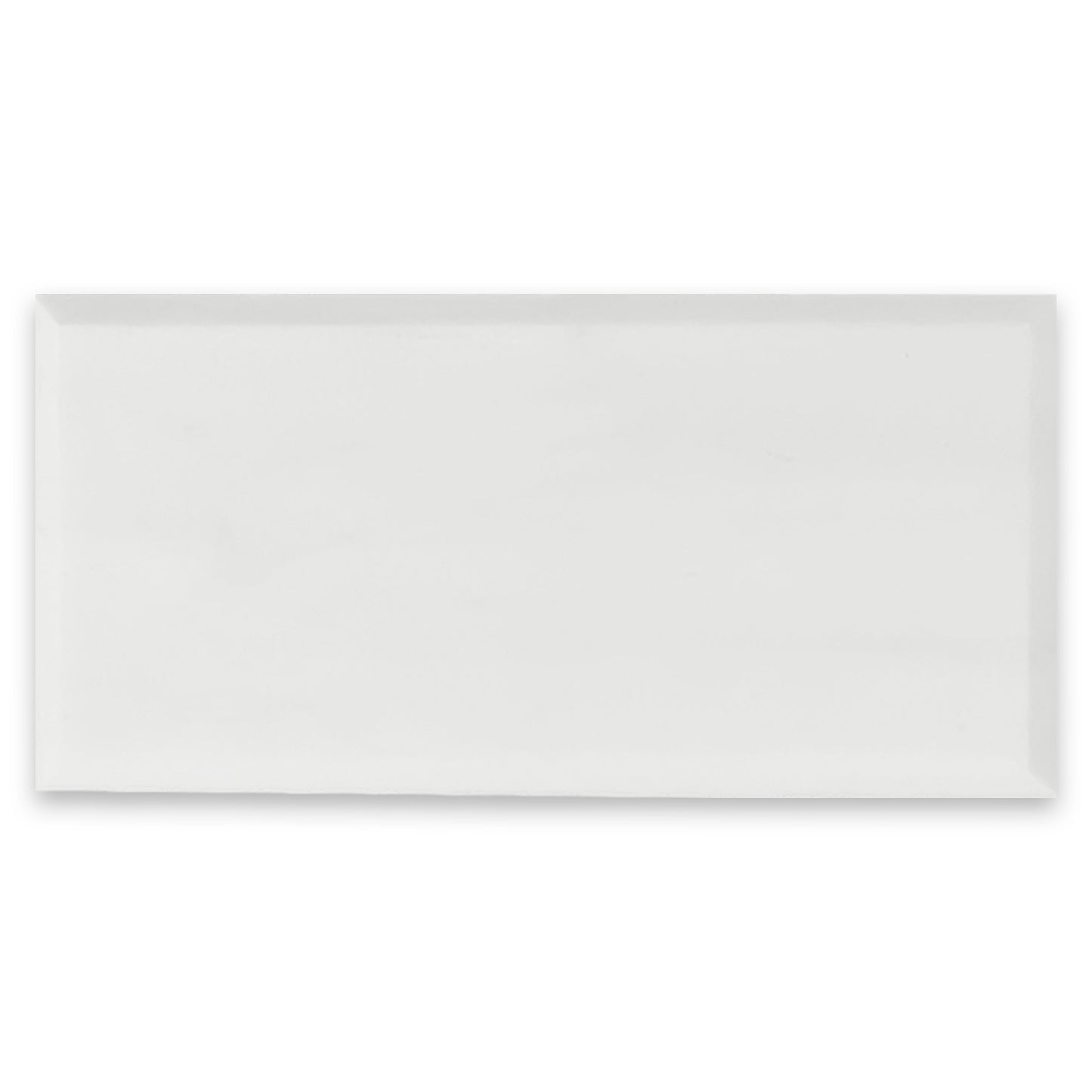 6x12 Bianco Dolomite Marble Wide Bevel Subway Tile Honed