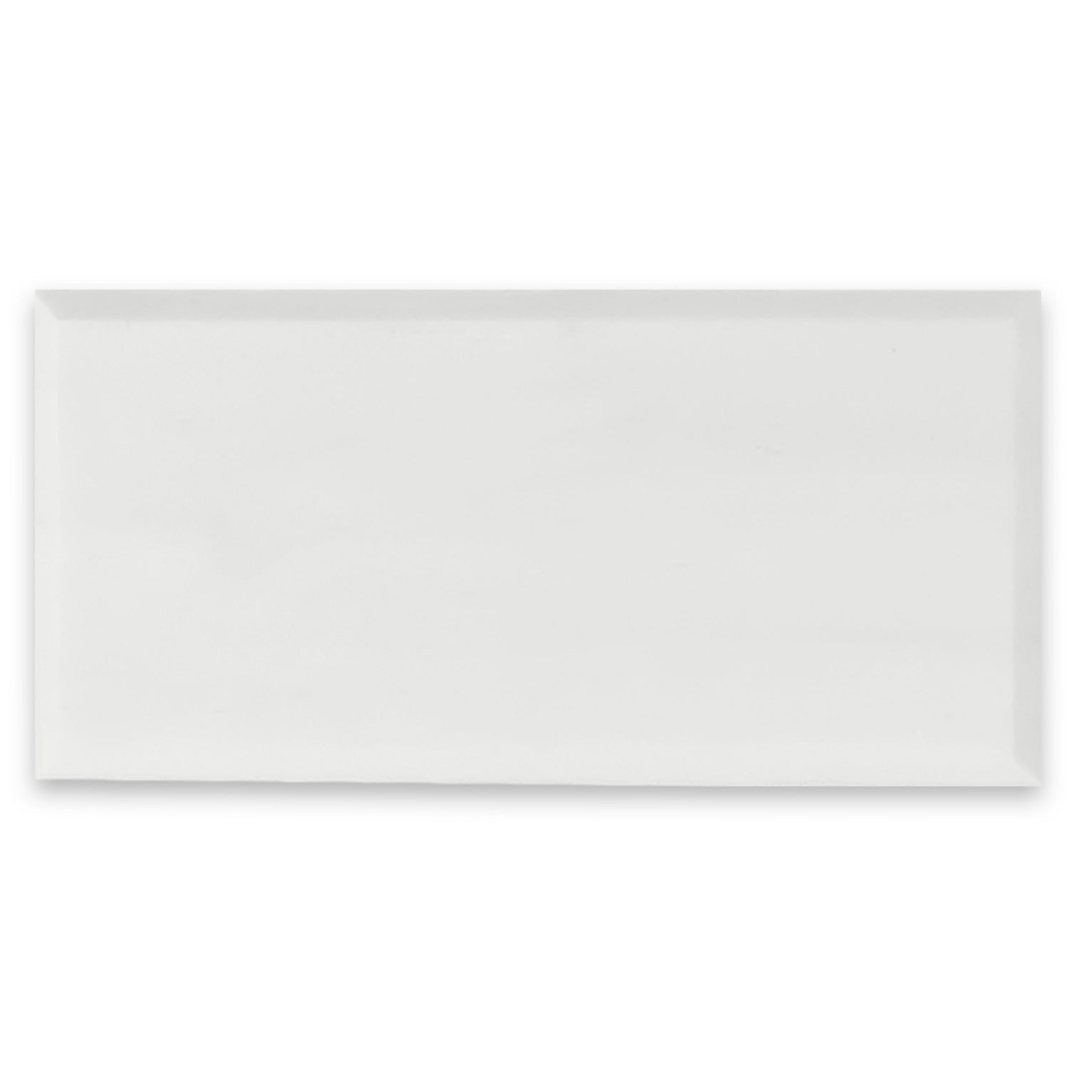 6x12 Bianco Dolomite Marble Wide Bevel Subway Tile Honed