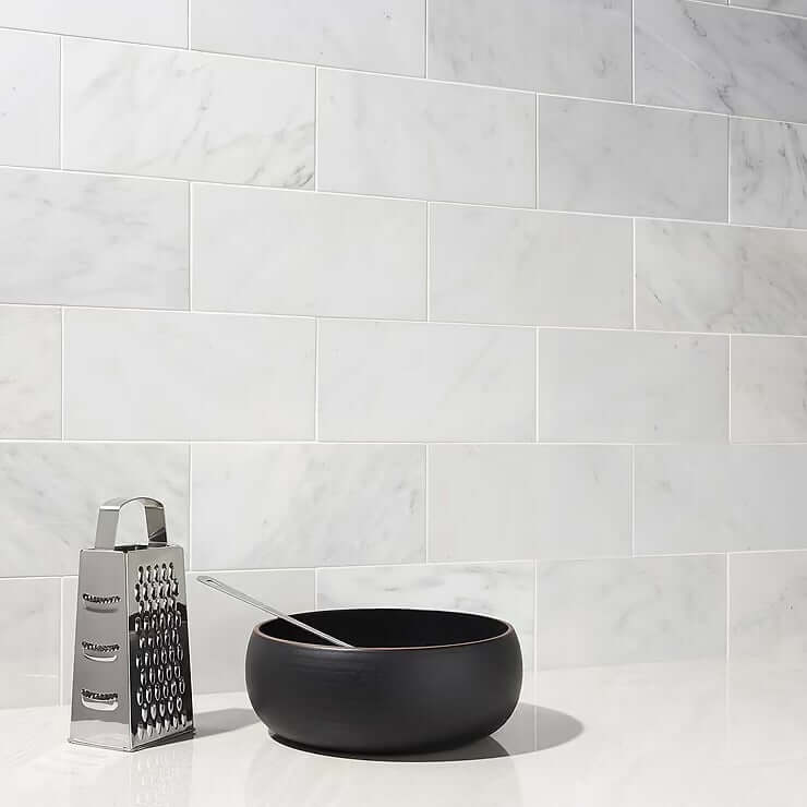 6x12 Asian Statuary White ( Oriental White ) Marble Subway Tile