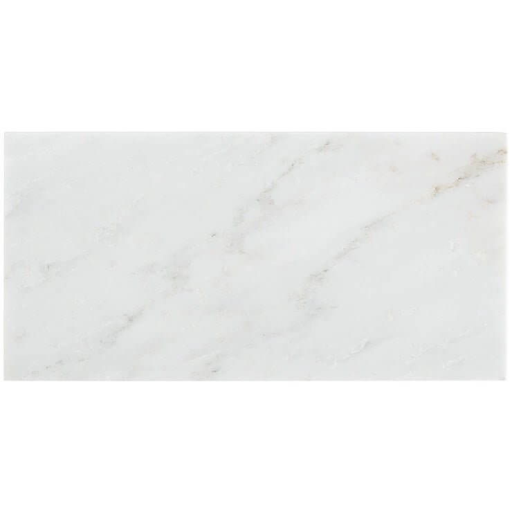 6x12 Asian Statuary White ( Oriental White ) Marble Subway Tile