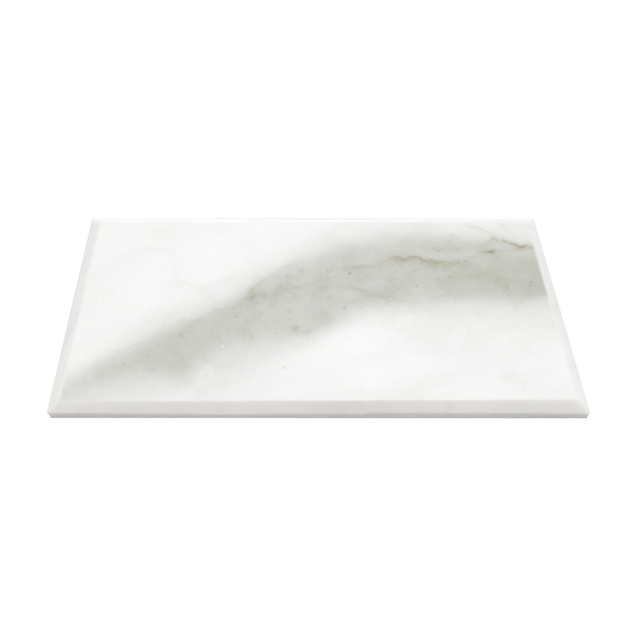 6x12 Calacatta Gold Italian Marble Wide Bevel Subway Tile Polished