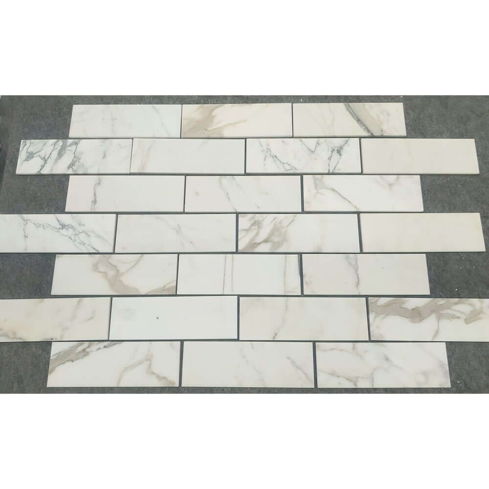 6X12 Calacatta Gold Subway Marble Tile