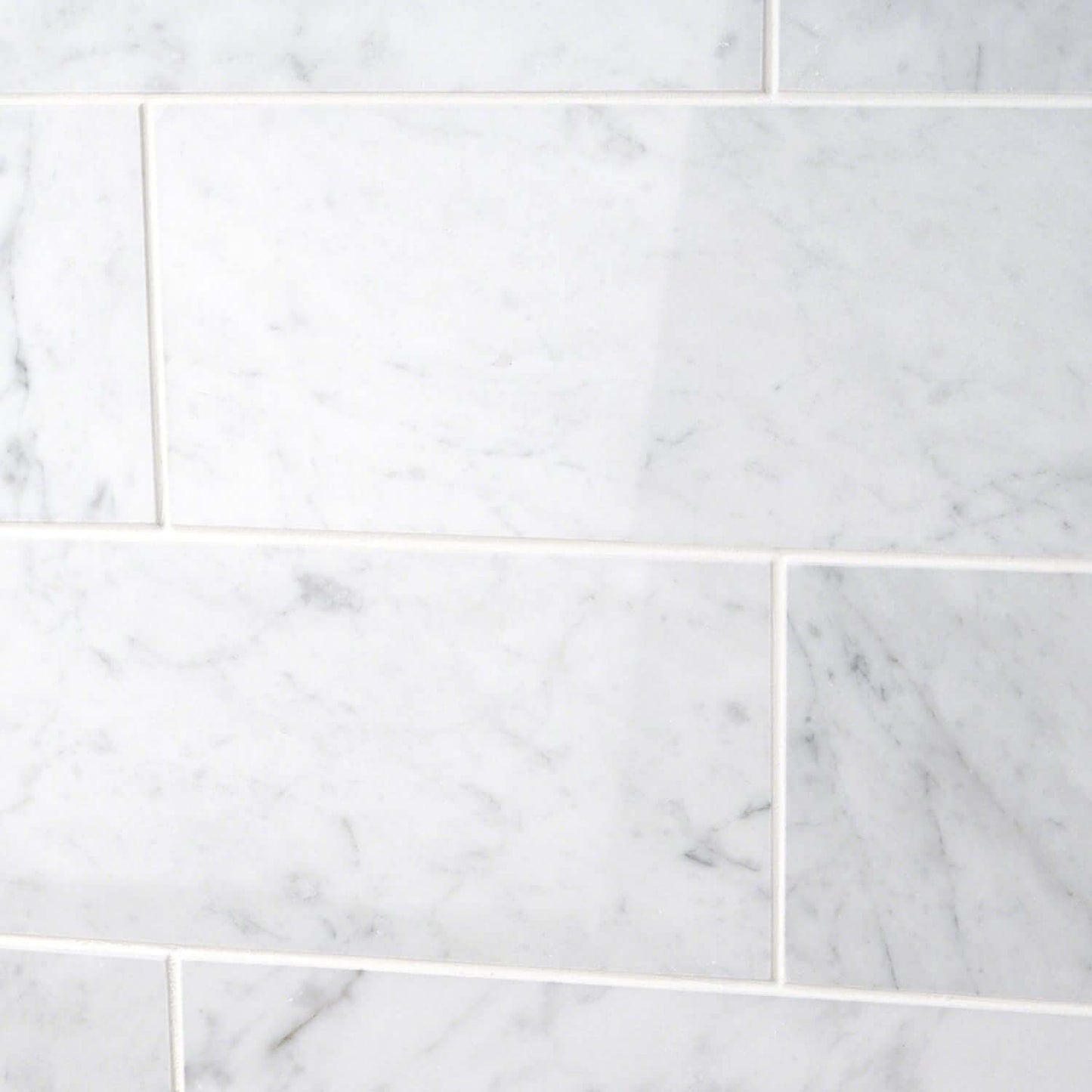 6x12 Carrara White Marble Subway Brick Field Tile