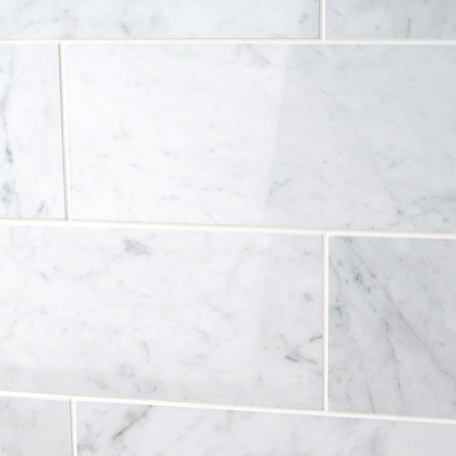 6x12 Carrara White Marble Subway Brick Field Tile