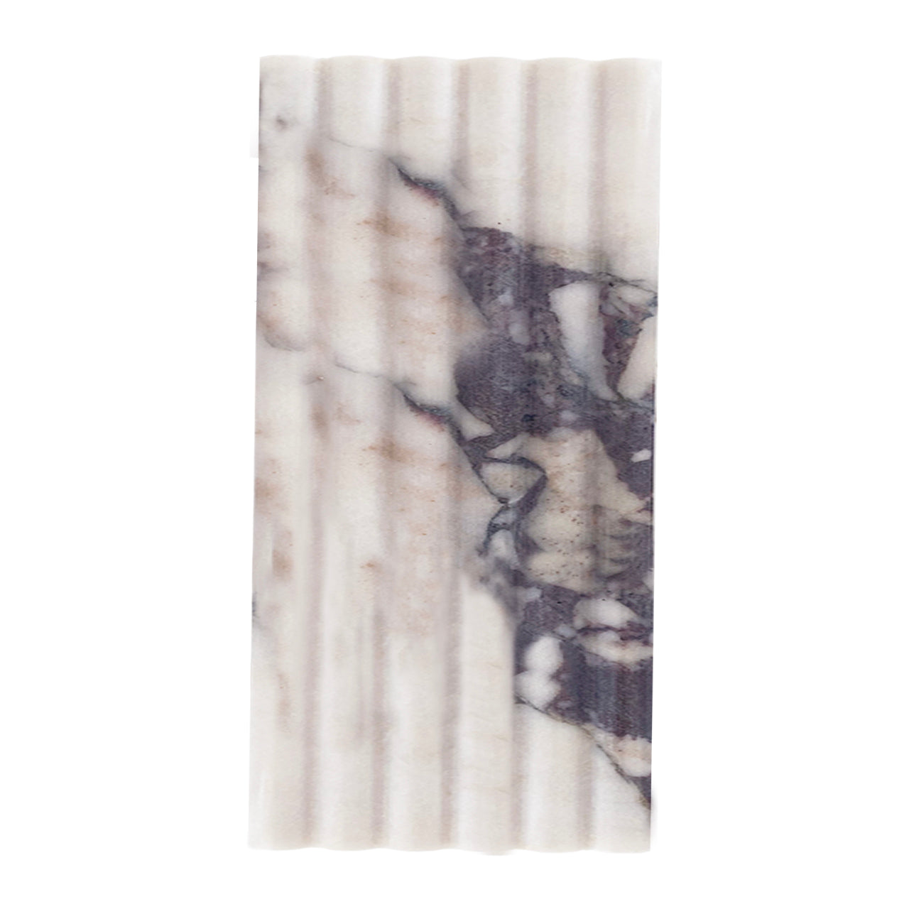 Calacatta Viola Marble 6x12 Flute 3D Dimensional Tile Polished