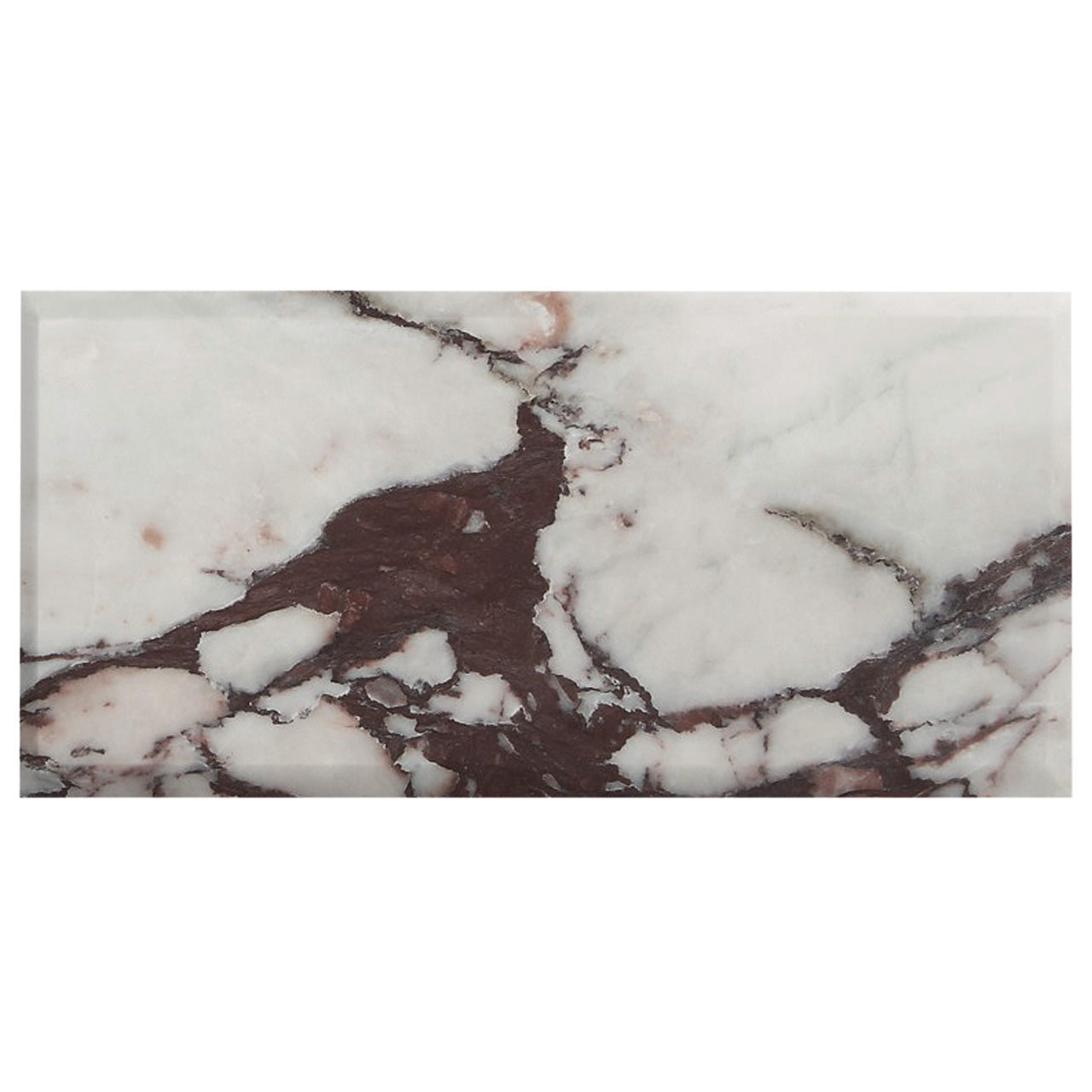 Calacatta Viola 6x12 Marble Wide Bevel Subway Tile Honed