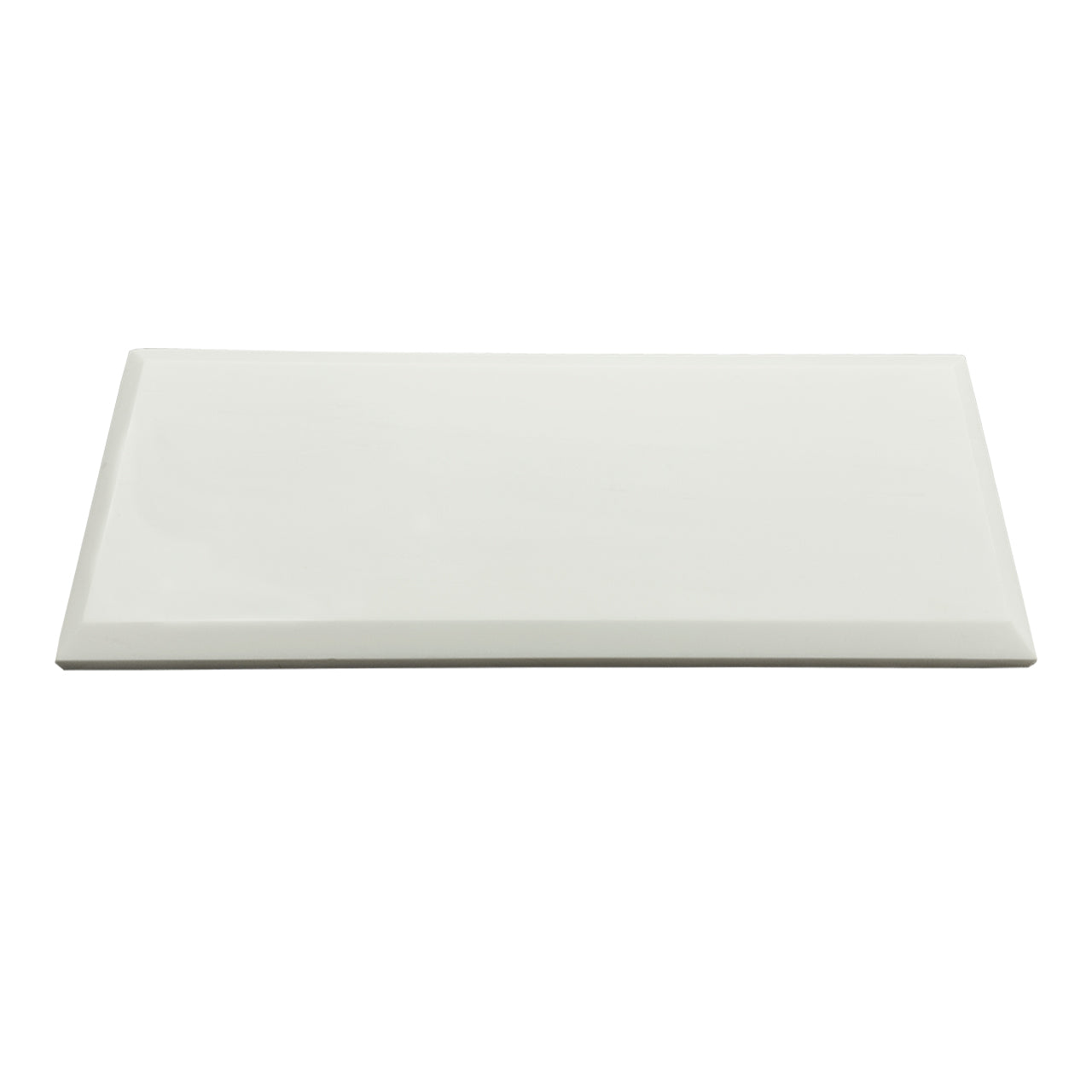 6x12 Bianco Dolomite Marble Wide Bevel Subway Tile Polished