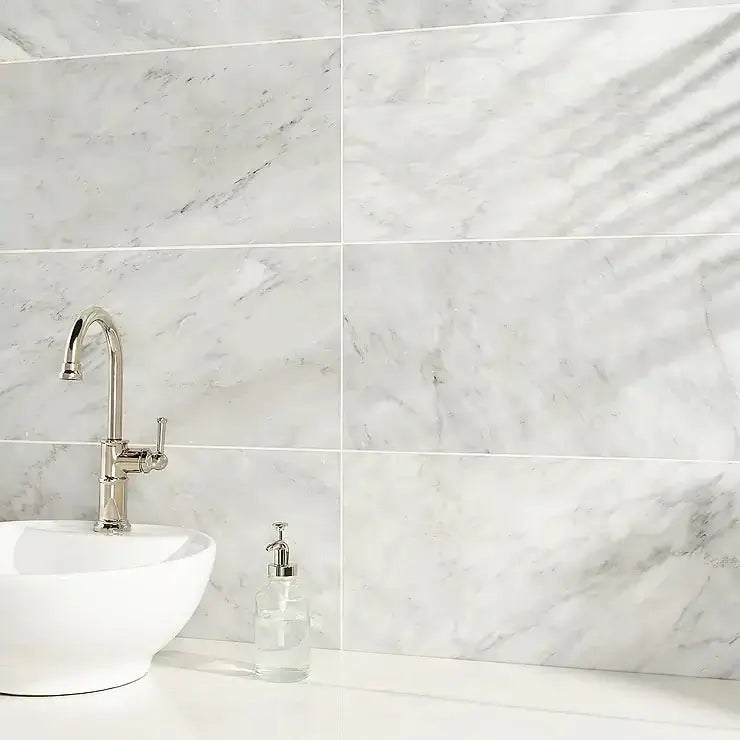 6x6 Oriental White ( Asian Statuary) Marble Tile