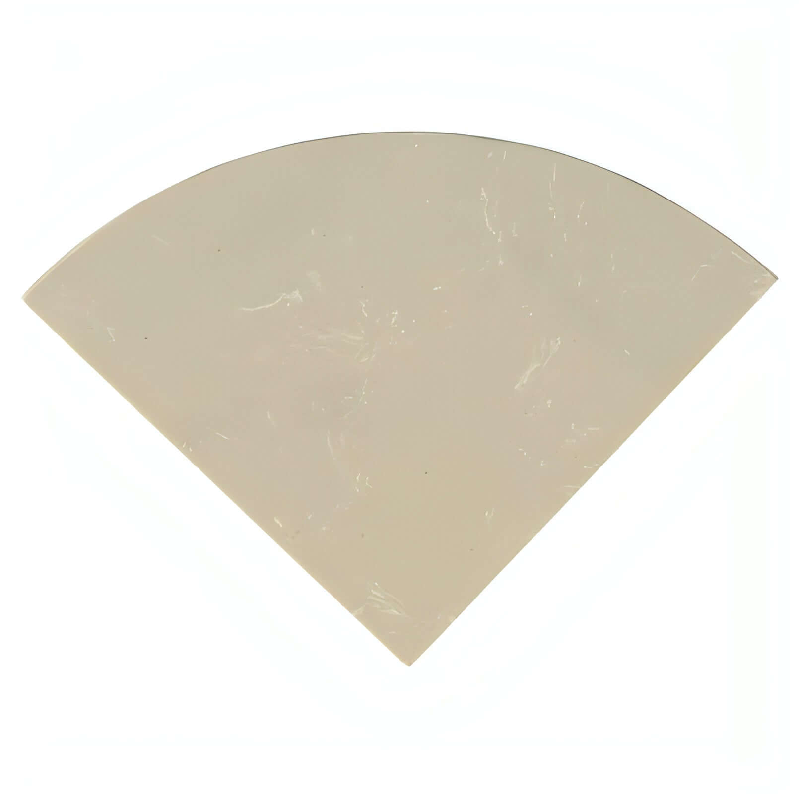 9" Radius Engineered Beige Cornershelf Polished