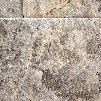 9x12x6 XL Silver Travertine Corner L Panel