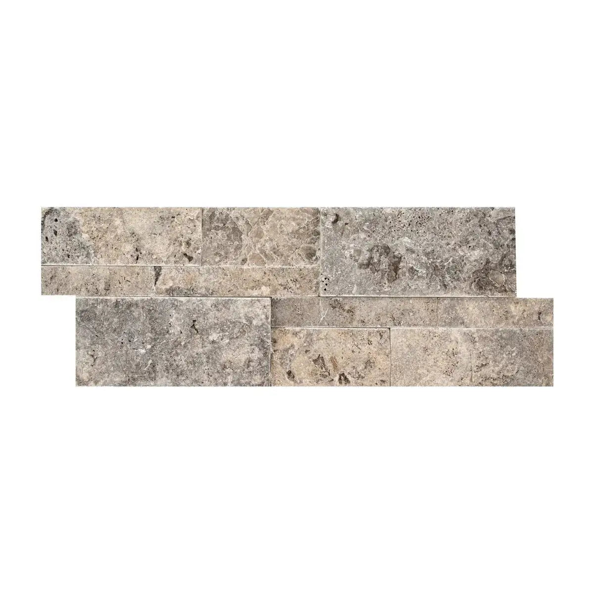 9x24 Silver Travertine XL Ledger Panel