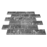 Bardiglio Gray Marble 2x4 Wide Bevel Mosaic Tile Honed