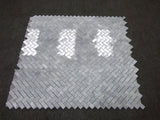 Bardiglio Gray Marble Herringbone Mosaic Tile Polished