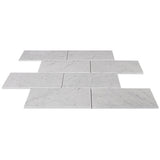 Carrara White Italian Marble 12" x 24" Tile Polished