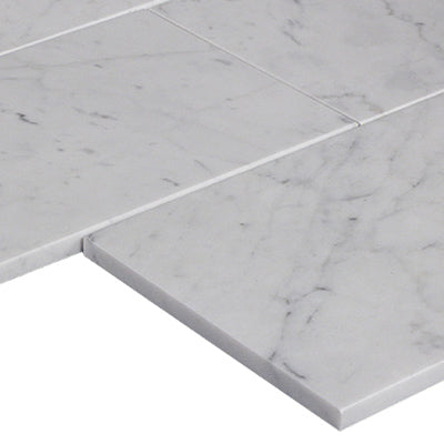 Carrara White Italian Marble 12" x 24" Tile Polished