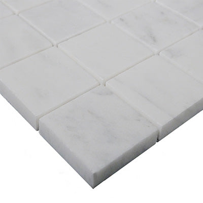 Carrara White Italian Marble 2" x 2" Mosaic Tile Polished