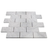 Carrara White Italian Marble 2" x 4" Subway Mosaic Tile Polished