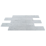 Carrara White Italian Marble 3" x 12" Tile Polished