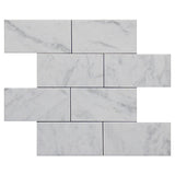 Carrara White Italian Marble 3x6 Subway Tile Honed